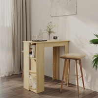vidaXL Bar Table with Shelf Sonoma Oak 102x50x103.5 cm Engineered Wood