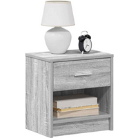 vidaXL Bedside Cabinet with Drawer Grey Sonoma 39x28x41 cm