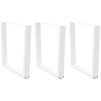vidaXL Dining Table Legs V-Shape 3 pcs White 90x(72-73.3) cm Steel