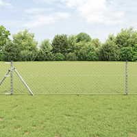 vidaXL Chain Link Fence Silver 10 x 0.8 m Galvanised Steel