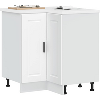vidaXL Kitchen Corner Base Cabinet Porto White Engineered Wood