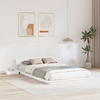 vidaXL Bed Frame White 120 x 190 cm Wood