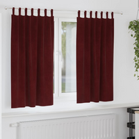vidaXL Curtains with Curtains 2 pcs Wine red 140 x 175 cm Velvet