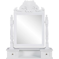 vidaXL Vanity Makeup Table with Rectangular Swing Mirror MDF