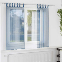 vidaXL Voile Curtains with Loops 2 pcs Royal Blue 140x140 cm