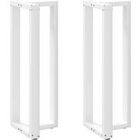 vidaXL Bar Table Legs T-Shaped 2 pcs White 50x35x(110-111) cm Steel
