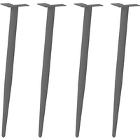 vidaXL Console Table Legs Conical Shape 4 pcs Black 72-73 cm Steel