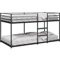 vidaXL Bunk Bed without Mattress Black 90x200 cm Steel