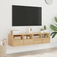 vidaXL TV Wall Cabinets 2 pcs Sonoma Oak 60x30x30 cm Engineered Wood