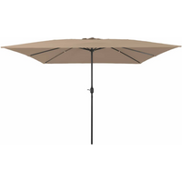 vidaXL Garden Parasol Taupe and Black 295 x 295 x 245 cm