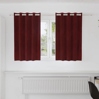 vidaXL Curtains with Curtains 2 pcs Wine red 140 x 140 cm Velvet