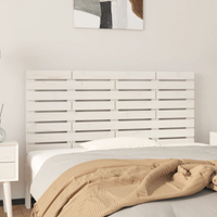 vidaXL Wall Headboard White 146x3x63 cm Solid Wood Pine