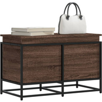 vidaXL Storage Box with Lid Brown Oak 80x40x51.5 cm Engineered Wood
