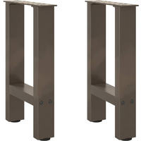 vidaXL Coffee Table Legs Natural Steel 2 pcs 38x(42-43) cm Steel