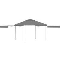 vidaXL Gazebo with Double Extending Roofs 3x3x2.75 m Anthracite 180g/m²