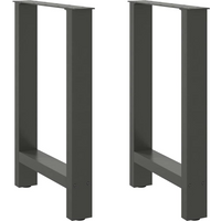 vidaXL Dining Table Legs Anthracite 2 pcs 50x(72-73) cm Steel
