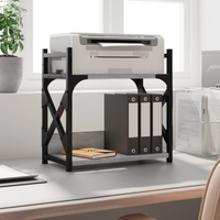 vidaXL Printer Stand 2-Tier Grey Sonoma 40x20x40 cm Engineered Wood