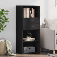 vidaXL Highboard Black 50x42.5x124 cm Engineered Wood