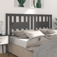 vidaXL Headboard Grey 166x4x100 cm Solid Wood Pine