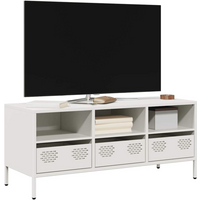 vidaXL TV Cabinet White 101.5x39x43.5 cm Cold-rolled Steel