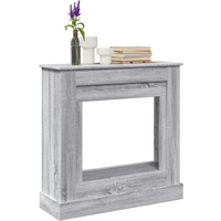 vidaXL Fireplace Surround Grey Sonoma 90x30x90 cm Engineered Wood