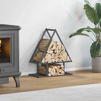 vidaXL Firewood Rack Anthracite 50x25x60 cm Cold-rolled steel