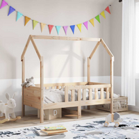 vidaXL Kids' House Bed Frame without Mattress 80x160 cm Pine