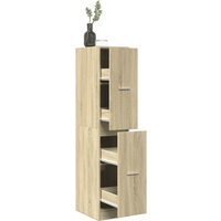 vidaXL Apothecary Cabinet Sonoma Oak 30x41x144.5 cm Engineered Wood