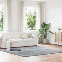 vidaXL Shaggy Rug High Pile NAVARRA Light Grey 240x240 cm Polyester
