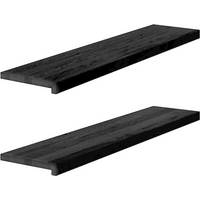 vidaXL Window Sills 2 pcs Dark Brown 110x25x2 cm Solid Wood Oak