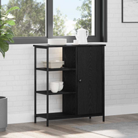 vidaXL Sideboard Black oak 70 x 30 x 80 cm Engineered wood