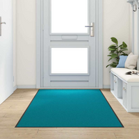 vidaXL Doormat Other Cyan and Black 120 x 300 cm Polyamide and PVC
