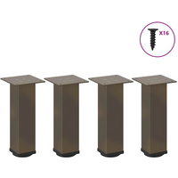 vidaXL Coffee Table Legs 4 pcs Natural Steel 42-44 cm Steel
