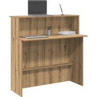 vidaXL Reception Desk Artisan Oak 100x50x103.5 cm Engineered Wood