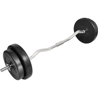 vidaXL Curl Bar with Weights 30kg