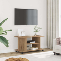vidaXL TV Cabinet with Castors Artisan Oak 80x40x45 cm Engineered Wood