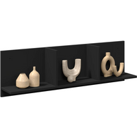 vidaXL Wall Cabinet 100x16.5x30 cm Black Engineered Wood