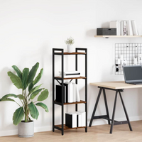 vidaXL Bookcase Smoked oak 40 x 30 x 118 cm Engineered wood