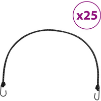 vidaXL Bungee Cords with Reflective Strips and Hooks 25 pcs 100 cm