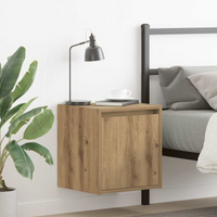 vidaXL Wall-Mounted Bedside Cabinet Artisan Oak 38x34x40 cm