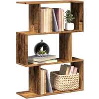 vidaXL Room Divider Bookcase 3-Tier Old Wood 70x24x97 cm Engineered Wood