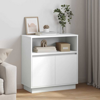 vidaXL Sideboard with LED White 71 x 34.5 x 75 cm Engineered wood