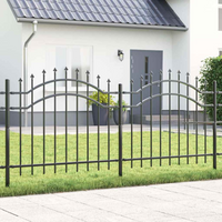 vidaXL Garden Fence Grey 140 cm Powder-coated steel