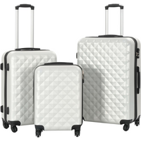 vidaXL Hardcase Trolley Set 3 pcs Bright Silver ABS