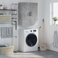 vidaXL Wall Mounted Cabinet Concrete Grey 69.5x34x90 cm