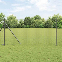 vidaXL Euro Fence Grey 1 x 25 m PVC-coated iron