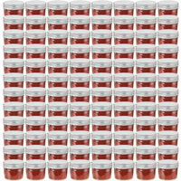 vidaXL Glass Jam Jars with Silver Lids 96 pcs 110 ml