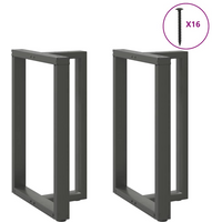 vidaXL Bar Table Legs T-Shaped 2 pcs Anthracite 60x35x(90-91) cm Steel