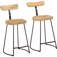vidaXL Bar Stools 2 pcs 49x43x88 cm Solid Wood Mango