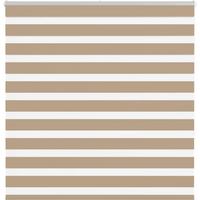 vidaXL Zebra Blind Sand Brown 145x150 cm Fabric Width 140.9 cm Polyester